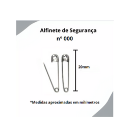 ALFINETE DE SEGURANCA NIQUELADO N.000 C/100UN
