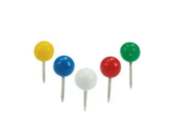 ALFINETE PARA MAPA 6MM MODELO BOLA C/ 50UN