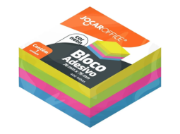 BLOCO ADESIVO CUBO COLORIDO 76MMx76MM C/400FLS