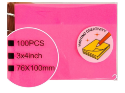 BLOCO DE ANOTACOES C/5 CORES 7,6X10 C/100FLS