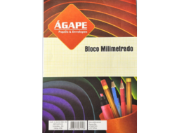 BLOCO MILIMETRADO AGAPE 210X297MM C/40FLS PC/5 BL