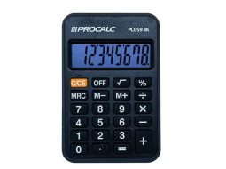 CALCULADORA PESSOAL 8 DIG PRETA PC059BK