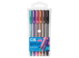 CANETA CIS GELYX EST C/6 GLITTER
