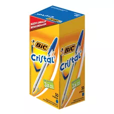 CANETA ESF BIC CRISTAL AZUL CX/50
