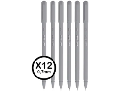 CANETA ESF BPX 0,7MM PRETA C/12