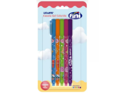 CANETA GEL CORPO ESTAMPADO 0.6 FINI BLISTER C/5UND