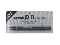 CANETA UNI PIN 0.2 PRETA CX C/12