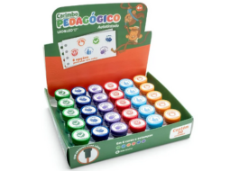 CARIMBO PEDAGOGICO AUTOTINTADO 6 ESTAMPAS DISPLAY C/30UN
