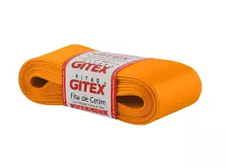 FITA CETIM N 3 10M LARG.15MM POLYESTER LARANJA CITRICO C/4