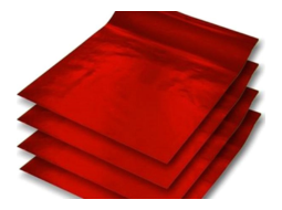 PAPEL COLADO VERMELHO C/40 FLS