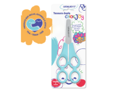 TESOURA ESCOLAR DUPLA TANDEM COLOR JOY  BLISTER C/1