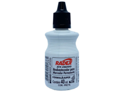 TINTA REAB.ASUPER RADEX ATX 40ML C/12 PRETO